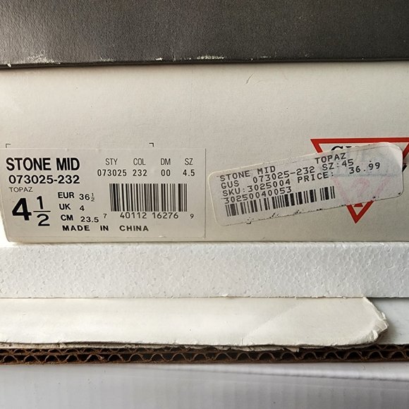 Guess? Athletic, Boy's Topaz STONE MID Boot Size U.S. 4-1/2 Style 073025--232 - Picture 16 of 16